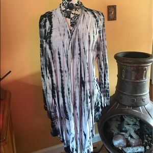 Tie dye open from shirt